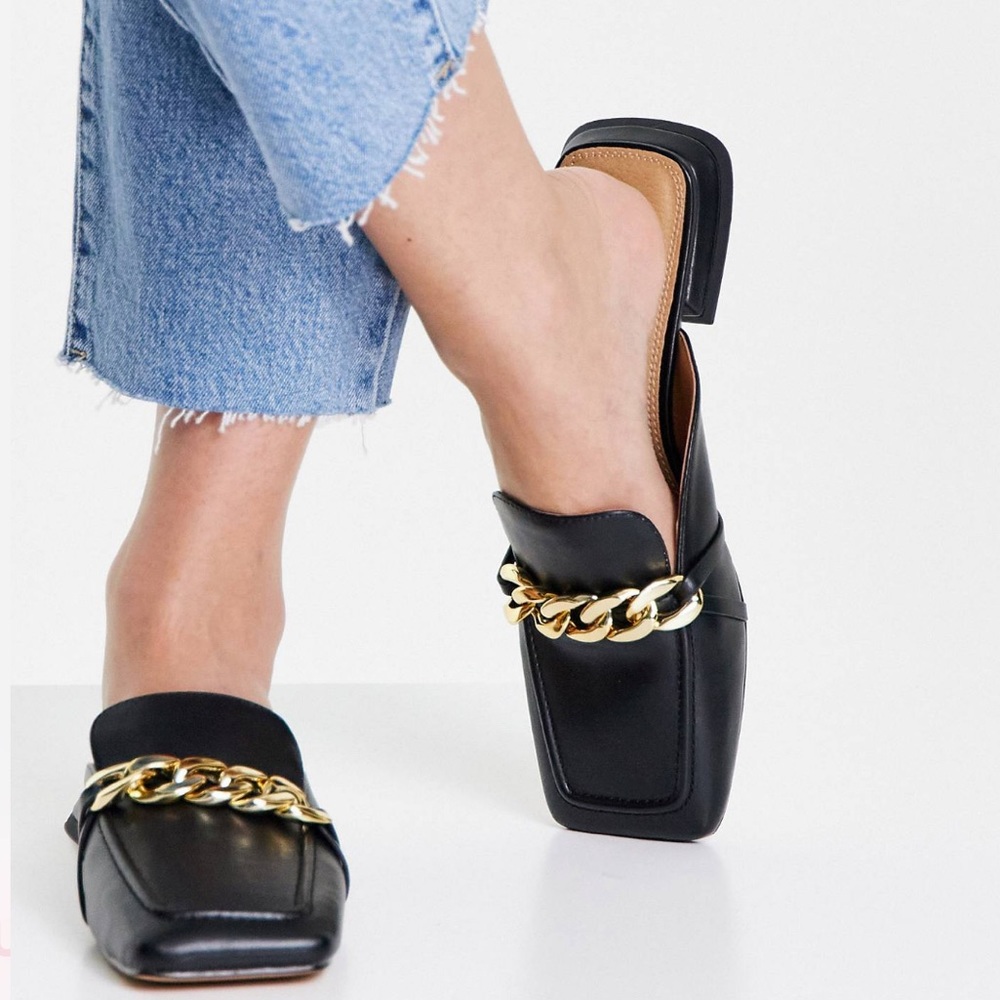 Topshop Chain Loafer Mules perfect for work or casual wear